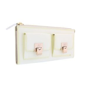 J&C J11-012 AVARIO Ivory Zippered  Large Wallet